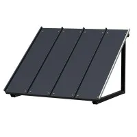 Instahut Window and Door Awning Canopy Metal Frame UV Rain Resistant Black