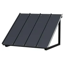 Instahut Window and Door Awning Canopy Metal Frame UV Rain Resistant Black