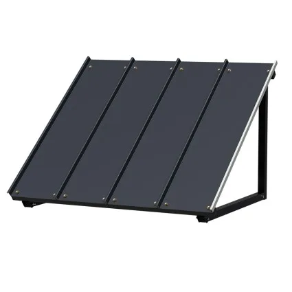 Instahut Window and Door Awning Canopy Metal Frame UV Rain Resistant Black