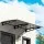 Instahut 1m x 2m Grey Window Door Awning Canopy - Solid Polycarbonate Panel with Metal Frame, UV & Rain Resistant