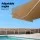 Instahut 2.5Mx2M Beige Retractable Folding Arm Awning - Manual Sunshade with UV-Resistant Polyester & Aluminium Frame