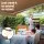 Instahut 2.5Mx2M Beige Retractable Folding Arm Awning - Manual Sunshade with UV-Resistant Polyester & Aluminium Frame