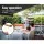 Instahut Retractable Folding Arm Awning, Manual Sunshade 3x2.5M, Grey, UV-Resistant 300gsm Polyester, Aluminium Frame