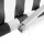 Instahut Retractable Folding Arm Awning 3Mx2.5M - Grey/White Manual Sunshade, UV-Resistant Polyester, Aluminium Frame