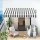 Instahut Retractable Folding Arm Awning 3Mx2.5M - Grey/White Manual Sunshade, UV-Resistant Polyester, Aluminium Frame