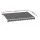 Instahut 3.5m x 2.5m Grey Retractable Folding Arm Awning - UV-Resistant Polyester with Aluminium Frame, Crank