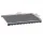 Instahut 4x2.5M Grey Manual Retractable Awning - UV-Resistant Polyester & Aluminium Frame, Includes Wall Brackets