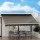 Instahut 4x2.5M Grey Manual Retractable Awning - UV-Resistant Polyester & Aluminium Frame, Includes Wall Brackets