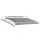 Instahut Retractable Folding Arm Awning, 4x2.5M, Pearl Grey - UV-Resistant Polyester with Manual Crank & Aluminium Frame
