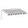Instahut Retractable Folding Arm Awning 4x3M, Grey/White - UV-Resistant Polyester, Aluminium Frame, Manual Sunshade