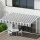 Instahut Retractable Folding Arm Awning 4x3M, Grey/White - UV-Resistant Polyester, Aluminium Frame, Manual Sunshade