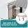 Instahut Folding Arm Awning Manual Retractable Sunshade 5m x 3m Grey White with Wall Brackets and Hand Crank