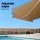 Instahut Motorised Retractable Folding Arm Awning 2.5Mx2M, UV-Resistant Beige Polyester, Remote Control, Aluminium Frame