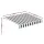 Instahut Motorised Retractable Folding Arm Awning - 2.5Mx2M, Grey White, Aluminium Frame, UV-Resistant Polyester Shade