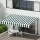 Instahut Motorised Retractable Folding Arm Awning, 3x2.5M, Green/White, UV-Resistant Polyester, Remote Control Included