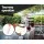 Instahut 3Mx2.5M Grey Retractable Motorised Folding Arm Awning, UV-Resistant Aluminium Frame, Remote Control Included