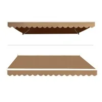 Instahut Motorised Retractable Folding Arm Awning 4x3M Beige – UV-Resistant, Aluminium Frame, Remote Control, Sunshade