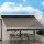 Instahut Motorised 4x3M Retractable Folding Arm Awning - Grey, UV-Resistant Polyester, Remote Control, Aluminium Frame