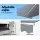 Instahut 4x3m Motorised Retractable Awning - Pearl Grey, UV-Resistant Polyester, Aluminium Frame, Remote Control