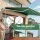 Instahut Motorised Folding Arm Awning 5m x 3m Dark Green Sunshade with Remote Control