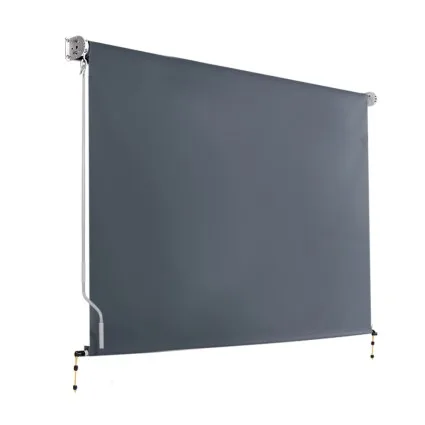 Instahut 3x2.5M Outdoor Retractable Awning - UV & Tear-Resistant Privacy Screen with Aluminium Frame & Hand Crank