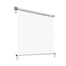 Instahut Outdoor Transparent Roll Down Awning - 1.5x2.4M, UV-Resistant PVC, Aluminium Frame, Easy Install, Hand Crank
