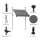 Instahut Retractable Pivot Arm Awning 2m x 1.8m Window Door Canopy Outdoor with Adjustable Height Grey