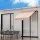 Instahut Retractable Pivot Arm Awning - 2x1.8M Beige/Brown, UV-Resistant Polyester, Adjustable Height, Steel Frame