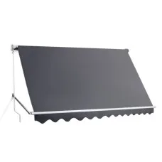 Instahut 3.1x2.1M Retractable Window Awning - UV Resistant, Polyester Fabric Shade, Aluminium Frame, Easy Install