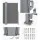 Instahut 2x6M Grey Retractable Side Awning - UV-Resistant Polyester, Steel Frame, Auto Roll-Back, Outdoor Privacy Screen