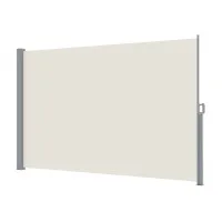 Instahut 2x3M Cream Side Awning - UV & Tear-Resistant Polyester, Steel Frame, Retractable Sun Shade for Patios & Gardens