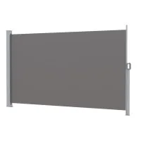 Instahut 2x3M Grey Retractable Side Awning: UV & Tear-Resistant Polyester, Steel Frame, Easy Install, 1-Year Warranty