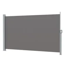 Instahut 2x3M Grey Retractable Side Awning: UV & Tear-Resistant Polyester, Steel Frame, Easy Install, 1-Year Warranty