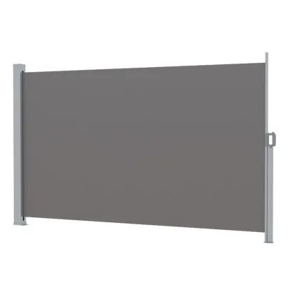 Instahut 2x3M Grey Retractable Side Awning: UV & Tear-Resistant Polyester, Steel Frame, Easy Install, 1-Year Warranty
