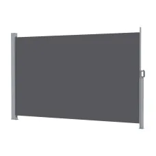 Instahut 2 x 3.5m Retractable Side Awning Privacy Screen Outdoor Sun Shade with UV-Resistant Grey Fabric