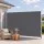 Instahut 2 x 3.5m Retractable Side Awning Privacy Screen Outdoor Sun Shade with UV-Resistant Grey Fabric