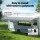 Weisshorn 12ft Caravan Awning Replacement Fabric - 18oz Vinyl, UV Protection, Water-Repellent, 340x242cm, Grey Fade