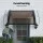 Instahut 0.6x0.6m Outdoor Window Awning, Brown, UV & Rain Resistant, Modern Design with Built-in Drainage, Easy Install