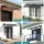 Instahut 0.6x0.6m Grey Window Awning with UV & Rain Resistance, Durable PC Panel & Aluminium Bars for Stylish Protection