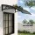 Instahut 0.6x0.6m Grey Window Awning with UV & Rain Resistance, Durable PC Panel & Aluminium Bars for Stylish Protection