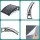 Instahut 0.6x0.6m Grey Window Awning with UV & Rain Resistance, Durable PC Panel & Aluminium Bars for Stylish Protection