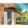 Instahut 1x1m Brown Window Door Awning - UV Resistant, 5mm Polycarbonate Sheet, Plastic Frame, Easy DIY Installation