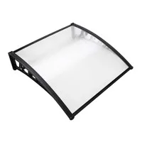 Instahut 1x1M Transparent Window Door Awning | UV Resistant & Modern Design | Durable 5mm Polycarbonate, Easy Install