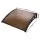 Instahut Window Door Awning 1x1.2m - Brown Polycarbonate Panel with Aluminium Bars, UV Rain Resistant, Easy DIY Install