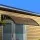 Instahut Window Door Awning 1x1.2m - Brown Polycarbonate Panel with Aluminium Bars, UV Rain Resistant, Easy DIY Install
