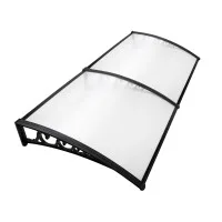 Instahut 1x2m Transparent Window Awning Door Canopy, UV and Rain Resistant, Aluminium Frame, Easy DIY Install