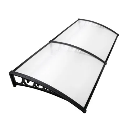 Instahut 1x2m Transparent Window Awning Door Canopy, UV and Rain Resistant, Aluminium Frame, Easy DIY Install