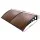 Instahut 1x2.4m Brown Window Door Awning - UV Resistant 5mm Polycarbonate Panel, Corrosion-Resistant Plastic Frame