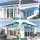Instahut Window Door Awning 1x3m Blue UV Rain Resistant Aluminium Brackets PC Panel Stylish DIY Canopy