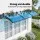 Instahut Window Door Awning 1x3m Blue UV Rain Resistant Aluminium Brackets PC Panel Stylish DIY Canopy